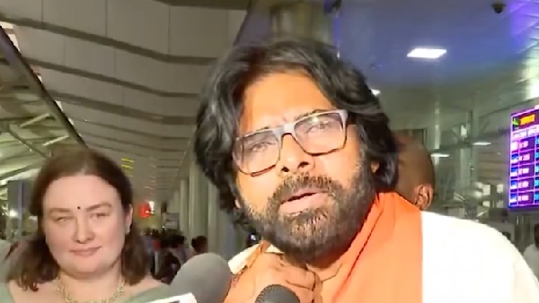 Pawan Kalyan in Varanasi for Narendra Modi Nomination along with Wife Anna Lezhneva