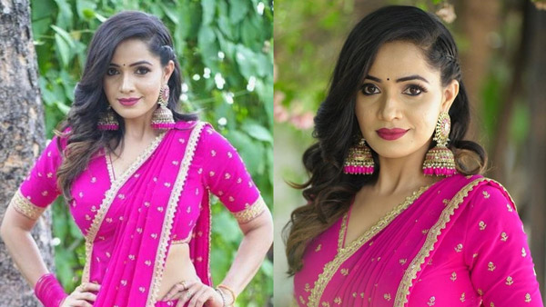 Bigg Boss Beauty Shobha Shetty Mesmerizing Saree Look Photos Goes Viral