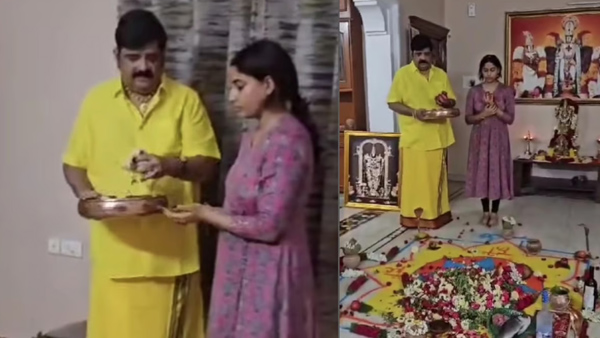 Astrologer Venu Swamy special pooja at Actress NIshvika Naidu s home Astrologer Venu Swamy special pooja at Actress NIshvika Naidu s home