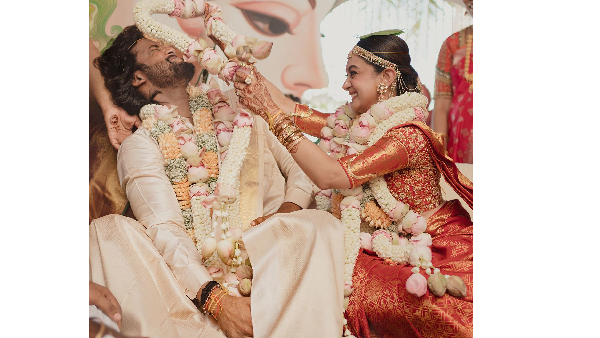 Arjun Sarja s daughter Aishwarya Arjun and Umapathy Ramaiah Marriage Photos goes viral