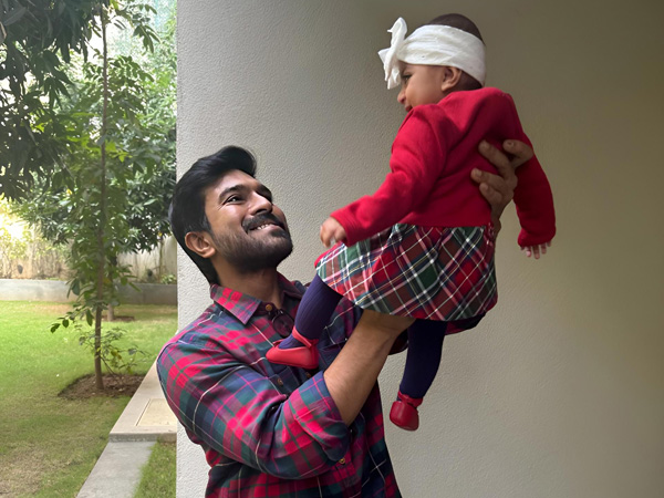 Fathers day Sitara shared an adorable picture with Mahesh on Father s Day and Ram Charan shared a photo of his daughter Clinkara