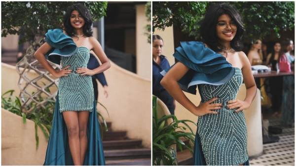 Sukriti ramp walk photos goes viral in a fashion show