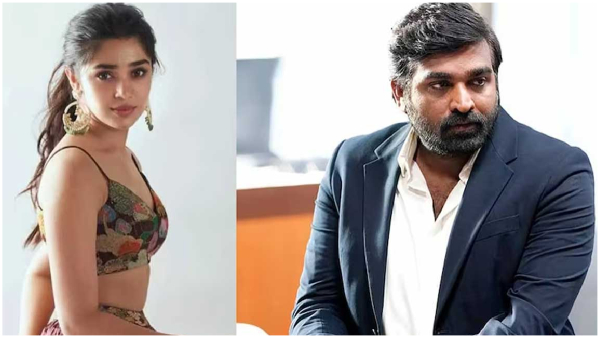 makkal selvan vijay sethupathi about romance with krithi shetty at maharaja media meet