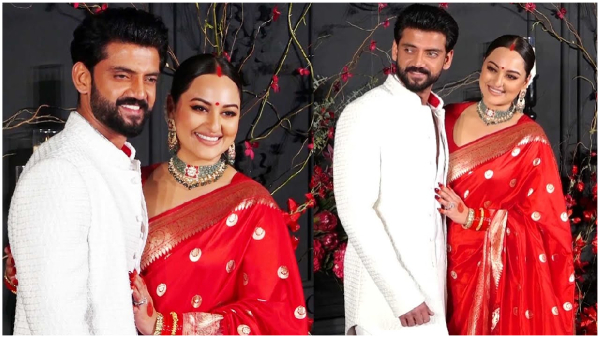 after marriage sonakshi sinha slippers carrying her husband zaheer
