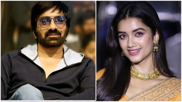 raviteja hand on bhagyasri navel controversy but this is not new for him