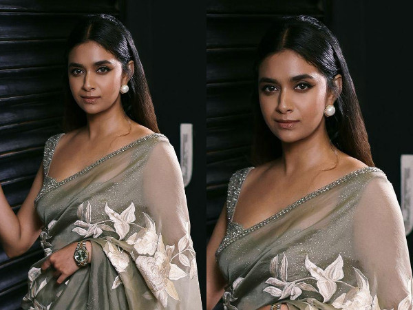 Star Heroine Keerthy Suresh Latest Saree Photos Gone Viral In Internet