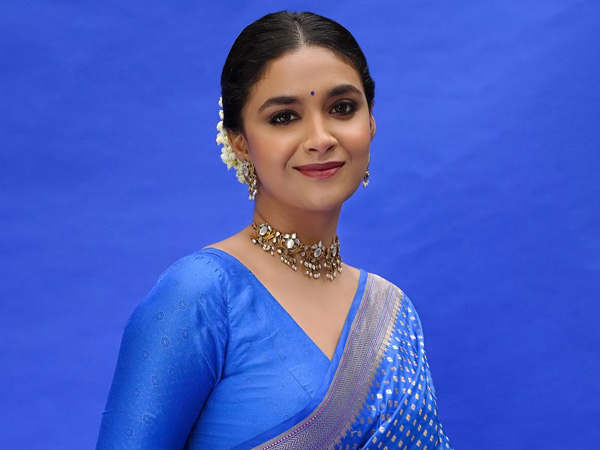 Star Heroine Keerthy Suresh Latest Saree Photos Gone Viral In Internet