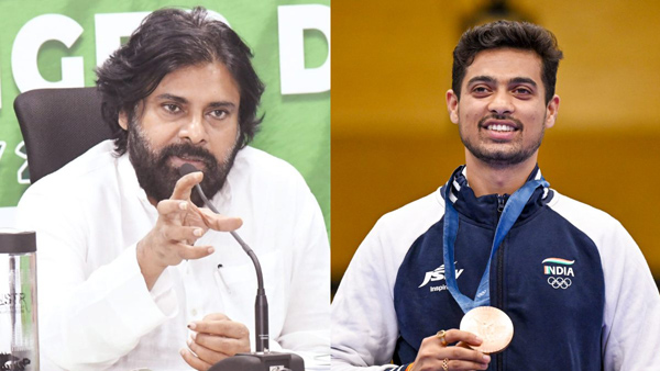 Pawan Kalyan Congratulates Swapnil Kusale for Winning Bronze in Shooting in Olympics 2024 Pawan Kalyan Congratulates Swapnil Kusale for Winning Bronze in Shooting in Olympics 2024