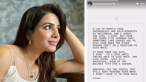 actress samantha ruth prabhu emotional post on love and sacrifice actress samantha ruth prabhu emotional post on love and sacrifice