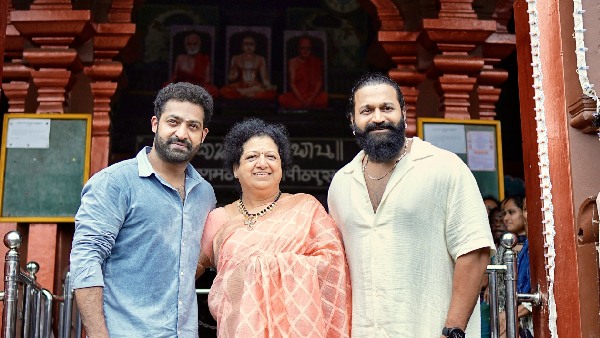 Junior NTR visited Sri Krishna Matha in Udupi on Saturday Accompanied by his mother