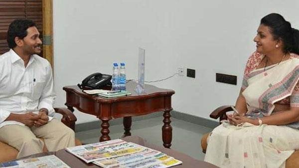 check to rk roja ysrcp chief ys jagan setting ground for ys bharathi s political entry