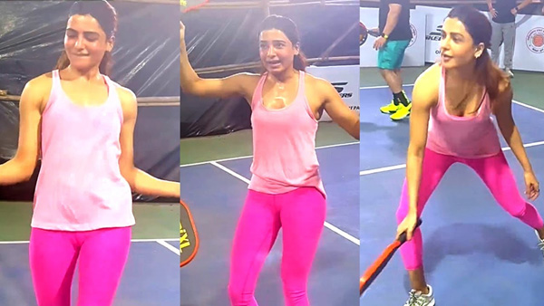 actress Samantha Ruth Prabhu shares video of playing Pickleball here s the details