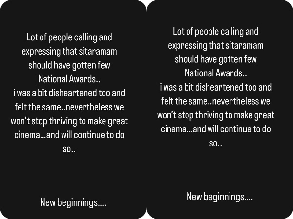 kalki 2898 ad producer emotionall for not getting national awards for Mrunala Thakurs s sita ramam