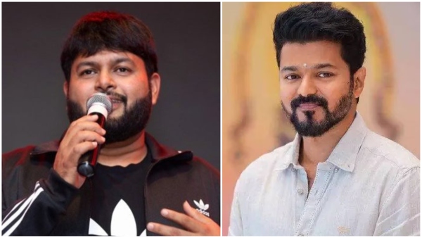 Thalapathy Vijay unveiled Tamizhaga Vetri Kazhagam party flag official Song composed by SS Thaman Thalapathy Vijay unveiled Tamizhaga Vetri Kazhagam party flag official Song composed by SS Thaman