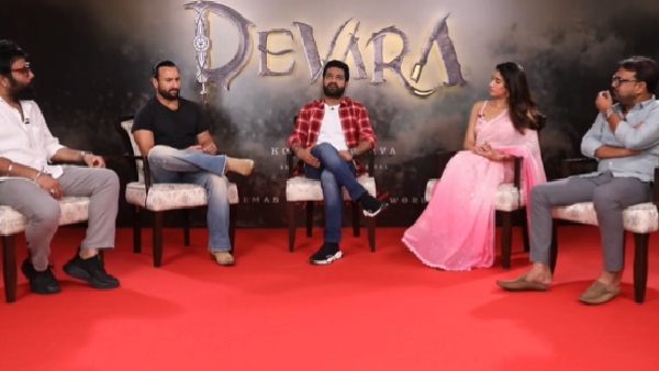 Devara Movie Team Janhvi Kapoor Saif Ali Khan director Koratala Siva and Jr NTR With Sandeep Reddy Vanga Special Interview