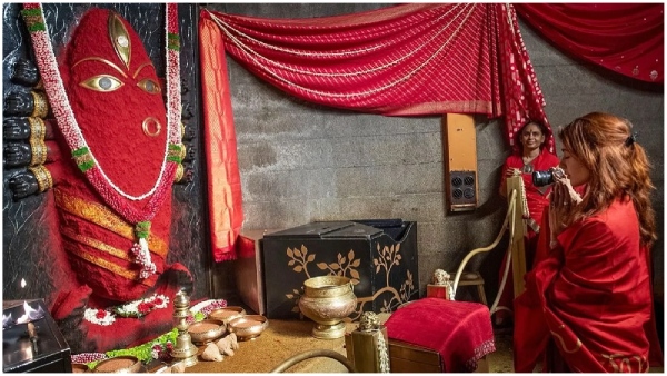 actress samantha ruth prabhu performs pooja to goddess linga bhairavi amid minister Konda Surekha comments