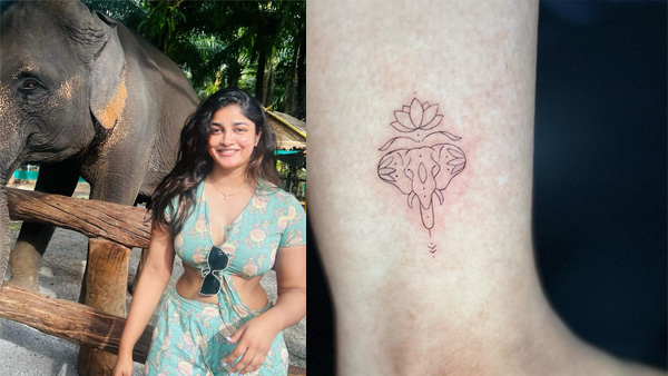 heroine Dimple Hayathi new Tattoo actress shares it in instagram story heroine Dimple Hayathi new Tattoo actress shares it in instagram story