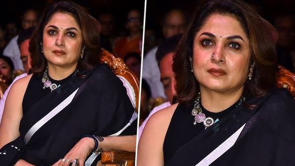 Senior actress ramya Krishnan mesmerizing look with new nose ring goes viral