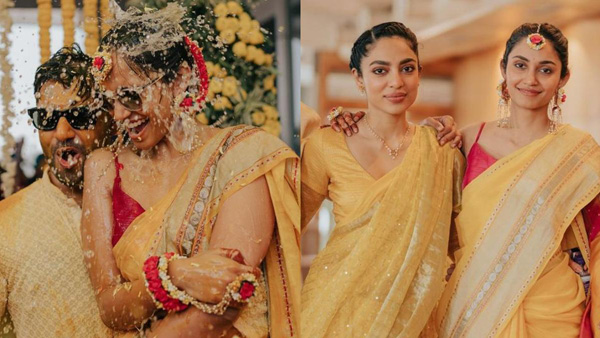 Actress sobhita Dhulipala stunning looks in samanthas mehndi function photos viral