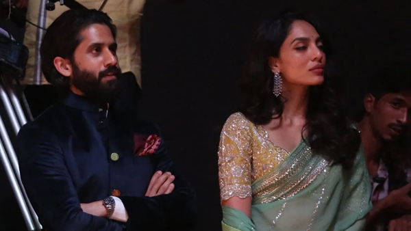 Sobhita Dhulipala makes head turns with Naga Chaitanya Special Chemistry in ANR National Award Ceremony Sobhita Dhulipala makes head turns with Naga Chaitanya Special Chemistry in ANR National Award Ceremony