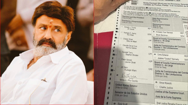 US Elections Results 2024 Nandamuri Balakrishna name seen on American Election ballot