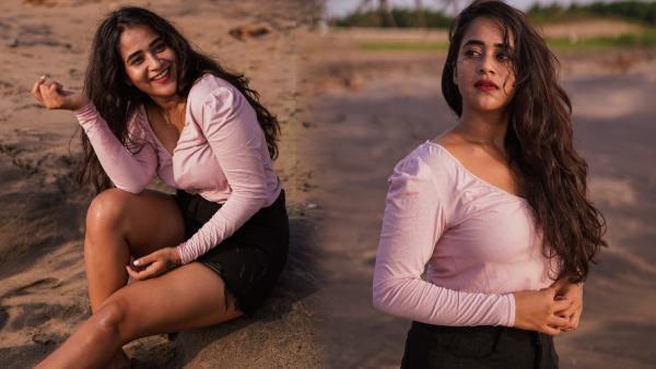 Bigg Boss contestant Deepthi Sunaina latest Photo shoot in tamilnadu beach