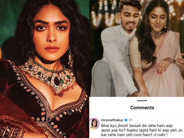 Actress Mrunal Thakur Strong counter to man who Edited her in Diwali pic