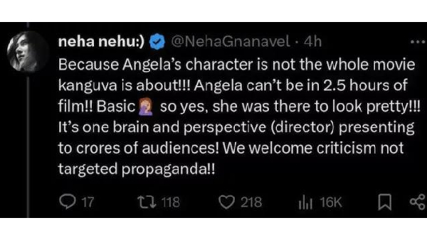 kanguva producer wife shocking statement on disha patani