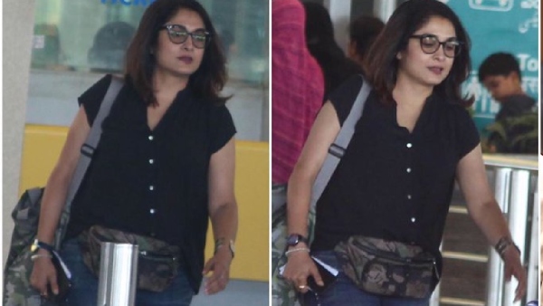 ramya krishnan spotted with blue color jeans at shamshabad airport hyderabad ramya krishnan spotted with blue color jeans at shamshabad airport hyderabad