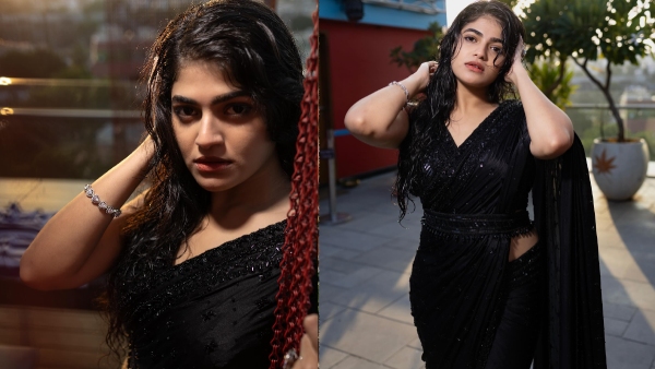 Sangeerthana Vipin PhotoShoot with black color saree Her latest photos here Sangeerthana Vipin PhotoShoot with black color saree Her latest photos here