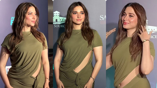 Tamannaah Bhatia PhotoShoot With Luna twisted Lever jersey maxi dress Her latest photos here