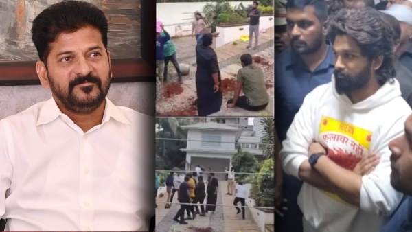 Telangana cm revanth reddy serious post on allu arjun house attack