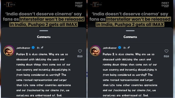 janhvi kapoor fired on social media page which degraded pushpa 2