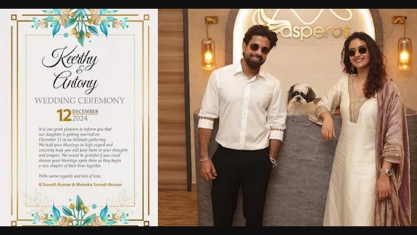 Keerthi Suresh Antony wedding card viral Wedding date venue full details here