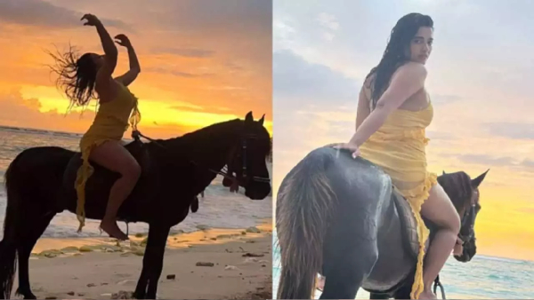 Ketika Sharma PhotoShoot with yellow color sleeveless outfit Her latest photos here