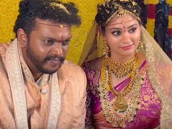 Color Photo Director Sandeep Raj and chandini rao marriage in tirumala photos viral Color Photo Director Sandeep Raj and chandini rao marriage in tirumala photos viral