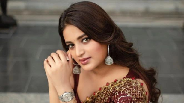 nidhhi agerwal solid counter to kajal aggarwal on her telugu