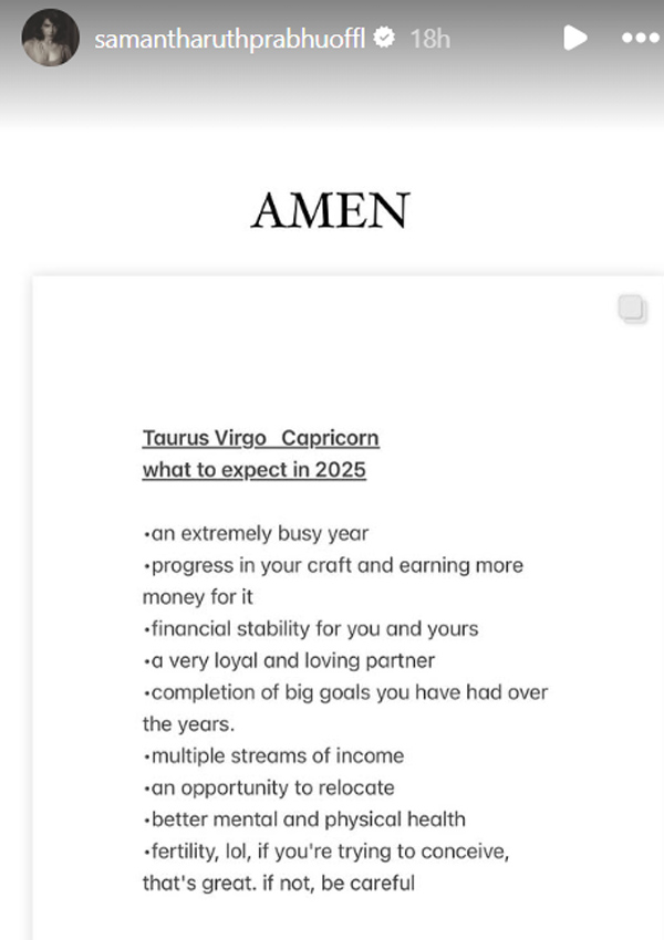 Samantha Ruth Prabhu make sensational post on her life partner