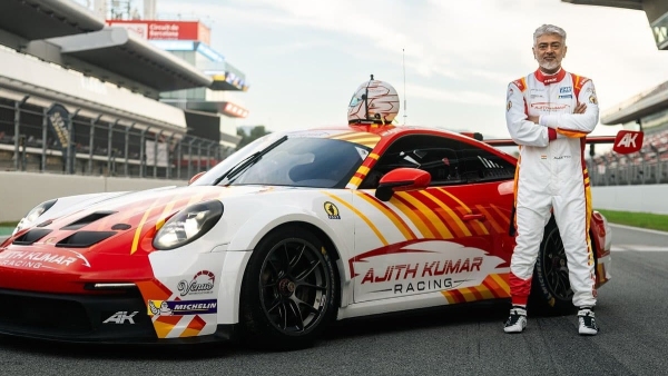 Actor Ajith Kumar faces a massive accident during car race training in Dubai watch video