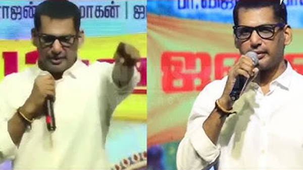 Fans worry about Hero Vishal shivers at pre-release event of Madha Gaja Raja pre release event