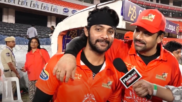 Actor Sai Kumar praises Roshan Adi Saikumar Karanataka Buldozers team performance in CCL 2025 Actor Sai Kumar praises Roshan Adi Saikumar Karanataka Buldozers team performance in CCL 2025