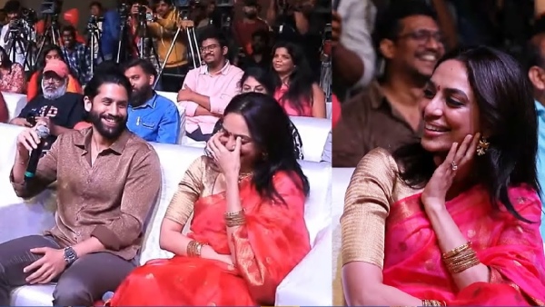 Akkineni Naga Chaitanya recites dialogue for his wife sobhita dhulipala at Thandel success meet Akkineni Naga Chaitanya recites dialogue for his wife sobhita dhulipala at Thandel success meet