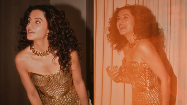 Taapsee Pannu stunning and Hot Photoshoot In Gold Colour Dress Goes Viral In Social Media Taapsee Pannu stunning and Hot Photoshoot In Gold Colour Dress Goes Viral In Social Media