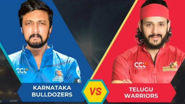 CCL 2025 LIVE Scores Telugu Warriors vs Karnataka Bulldozers chennai rhinos Vs Bengal Tigers match ball to ball update