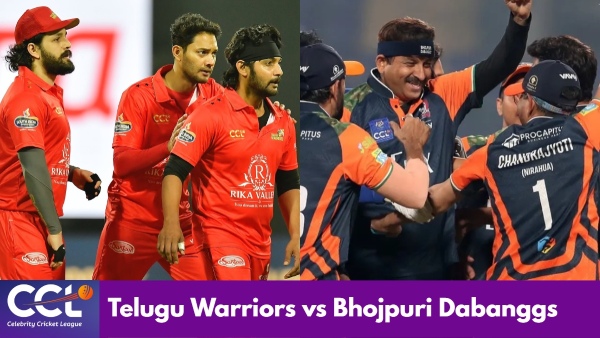 Celebrity Cricket League CCL 2025 Season 11 Telugu Warriors vs Bhojpuri Dabanggs match report scores Points Table Celebrity Cricket League CCL 2025 Season 11 Telugu Warriors vs Bhojpuri Dabanggs match report scores Points Table