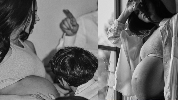 Actress Amy Jackson shared her baby bump photos