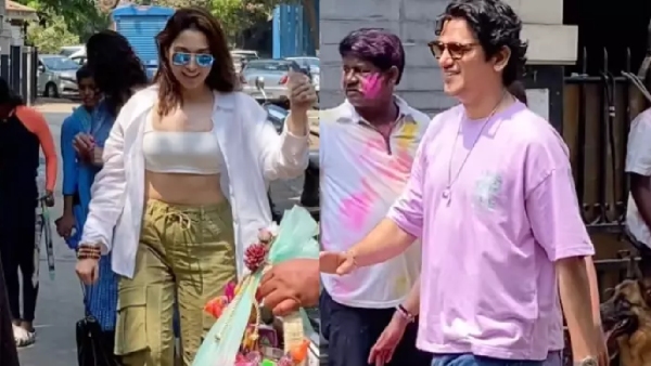 Tamannaah Bhatia and Vijay Varma attend Raveena Tandon s Holi celebration