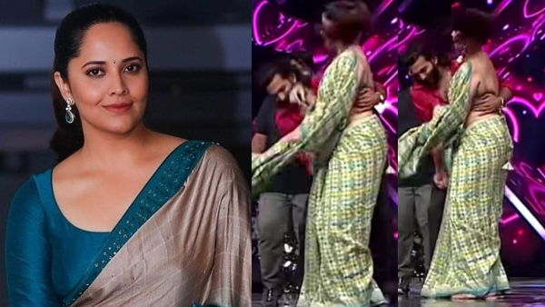 Anasuya Bhardwaj Shocked with Bigg Boss Contestant unexpectedly lift her