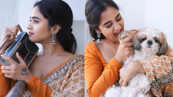 Bigg Boss fame Deepthi Sunaina stunning look in saree her latest photos here