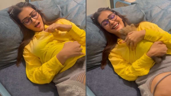 Netizens are trolling heroine Payal Rajput for her behavior while playing with her puppy